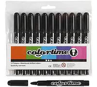 Colortime Marker, 5 mm line, black, 12pcs
