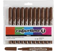 Colortime Marker, 5 mm line, brown, 12pcs