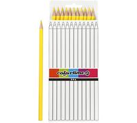 Colortime Pencil Crayons, Polypropylene Plastic, Yellow, 12 Count (Pack of 1)