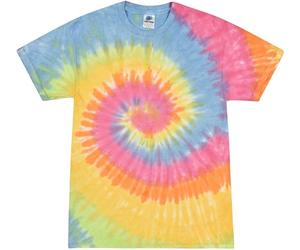 Colortone 100% Cotton Reactive Tie Dye T-Shirt for Women and Men, Eternity, 3XL