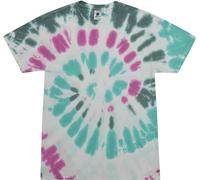Colortone 100% Cotton Reactive Tie Dye T-Shirt for Women and Men, Everglades, S