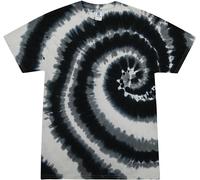 Colortone 100% Cotton Tie Dye T-Shirts for Men and Women, Swirl Black, L