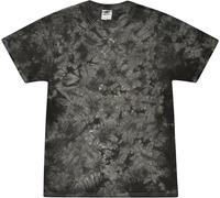 Colortone Crystal Wash Tie Dye Short Sleeve T-Shirt for Men and Women, Crystal Black, 3XL