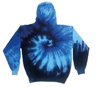 Colortone Mens Td31M Rainbow Tie-Dye Hoodie Blue Ocean 2Xl