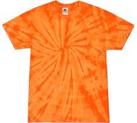Colortone Spider Reactive Tie Dye T-Shirts for Women and Men, Spider Orange, XL