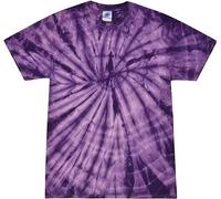 Colortone Spider Reactive Tie Dye T-Shirts for Women and Men, Spider Purple, XL