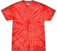 Colortone Spider Reactive Tie Dye T-Shirts for Women and Men, Spider Red, Large