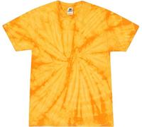 Colortone Spider Tie Dye T-Shirts for Men and Women - Unisex Short Sleeve Tie-Dye T Shirts for Adults, Spider Gold, XXL