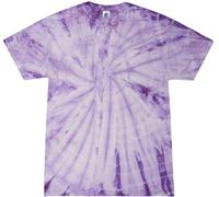Colortone Spider Tie Dye T-Shirts for Men and Women - Unisex Short Sleeve Tie-Dye T Shirts for Adults, Spider Lavender, XXL