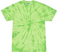 Colortone Spider Tie Dye T-Shirts for Men and Women - Unisex Short Sleeve Tie-Dye T Shirts for Adults, Spider Lime, Large