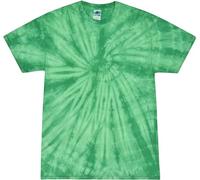 Colortone Spider Tie Dye T-Shirts for Men and Women - Unisex Short Sleeve Tie-Dye T Shirts for Adults, Spider Kelly, XL