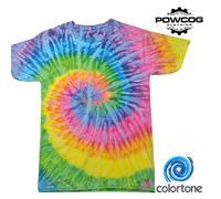 Colortone Tie Dye T Shirt Unisex Short Sleeve Tee Cotton Festival Funky Top TD02