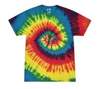 Colortone Tie Dye T-Shirts for Women and Men, Reactive Rainbow, XXXXXL