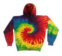 Colortone Unisex Rainbow Hand- Dyed Tie Dye Pullover Hoodie RW4121