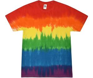 Colortone Unisex Tie Dye T-Shirts for Adults, Pride, 3XL