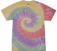 Colortone Unisex Tie Dye T-Shirts for Adults, Zen Rainbow, L