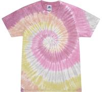 Colortone Womens/Ladies Rainbow Tie-Dye Short Sleeve Heavyweight T-Shirt (XL) (Desert Rose)