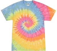 Colortone Womens/Ladies Rainbow Tie-Dye Short Sleeve Heavyweight T-Shirt (XL) (Eternity)