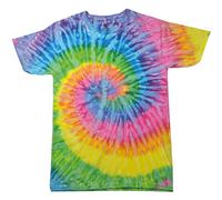 Colortone Womens/Ladies Rainbow Tie-Dye Short Sleeve T-Shirt / N/A N/A RW2627