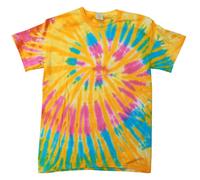 Colortone Women's Rainbow Tie-Dye Short Sleeve Heavyweight T-Shirt | Size: Small Colortone Multicolor S