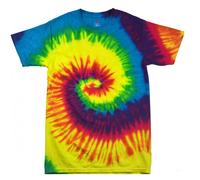 Colortone Women's Rainbow Tie-Dye Short Sleeve Heavyweight T-Shirt | Size: XL Colortone Multicolor XL
