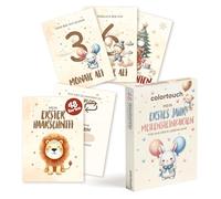 colortouch Milestone Card Baby 48 Month Cards for Boys & Girls with Descriptive Backs, Gift for Birth & Baby Shower, Boho Milestones Memories, Designed by Educators