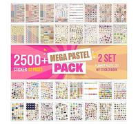 colortouch Sticker Set - 2500+ Pcs Monthly, Weekly, Daily Stickers - 32 Sheets Bullet Journal Sitckers Album for Planner, Organizer, Calendar, Laptop, Collection, Budget, Agenda, Schedule, Scrapbook
