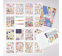 colortouch Sticker Set, Sticker Photo Album, Pack of 1000 Stickers, Scrapbook Accessories, for Children, Girls, Adults, Sticker Book, Bullet Journal Sticker for Aesthetic, Vintage, Travel
