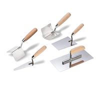 Colorus Mason's Trowel Set 5 Pieces,Plastering Trowel Made of Stainless Steel,Inner Corner Trowel Outdoor Corner Trowel Smoothing Trowel Cat Tongue Trowel,For Plaster Mass, Concrete