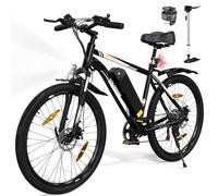 COLORWAY 26" Electric Bike for Adults, 250W E-Bike with 48V 15Ah Removable Battery, 7-Speed, LCD Display, Dual Disc Brakes, Front Suspension, Range up to 40-80 km