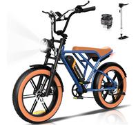 (COLORWAY Electric Bikes,20'' Off-Road EBike with 4.0 Fat Tire,250W Motor and 48V 15Ah Battery, 7-Speed City Bike) BK29 Electric Bike, 20'' Off-Road Electric Bicycle