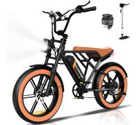 (COLORWAY Electric Bikes,20'' Off-Road EBike with 4.0 Fat Tire,250W Motor and 48V 15Ah Battery, 7-Speed City Bike) BK29 Electric Bike, 20'' Off-Road Electric Bicycle