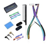 ColorYoung Tape in Hair Extension Pliers Tool Kit Professional Flat Surface Sealing Tool For Tape in Hair Extension Human Hair(Rainbow)