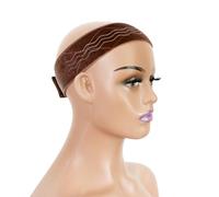 coloryoung Wig Grip Band Flexible Velvet Scarf Adjustable Comfort Headband Wig Comfort Non-Slip Adjustable Fasten Wig Bands with Wavy Silicone (Brown)