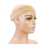 coloryoung Wig Grip Band Flexible Velvet Scarf Adjustable Comfort Headband Wig Comfort Non-Slip Adjustable Fasten Wig Bands with Wavy Silicone (Beige)