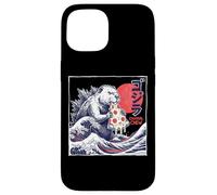 Colossal Chew Kaiju Beaver Pizza Monster Japan Art Case for iPhone 15