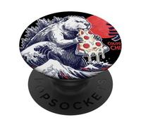 Colossal Chew Kaiju Beaver Pizza Monster Japan Art PopSockets Adhesive PopGrip