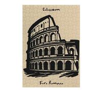 Colosseum And Foro Romano Illustration Picture Puzzle for Adults, 300 PCS | Puzzle for Adults: activity for family time on quiet evenings.
