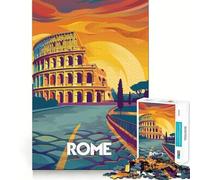 Colosseum at Sunset 1000 Piece Jigsaws for Teenagers Logic Boost, Thick Material, Home Fun, Perfect Decor (38x26cm)