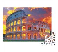 Colosseum at Sunset Unique 1000 Piece Jigsaw Puzzle for Adults Lake Mountain Scene Colourful Puzzling Challenging & Brainteasing Adult Jigsaws Puzzle Game for The Whole for W
