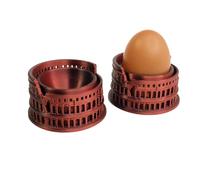 Colosseum Egg Cup Holder - Novelty Rome Easter Souvenir Egg Stand for Soft & Hard Boiled Eggs, Breakfast Table Decor, Adult Kitchen Gift 2in1 (Colosseum Twin Pack Red)