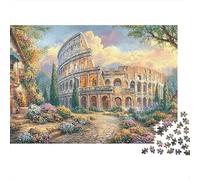Colosseum Garden 1000 Piece Puzzle for Adults Colosseum in Sunny Day Premium Thick Sturdy Challenging Stress Relief 38x26cm/1000pcs