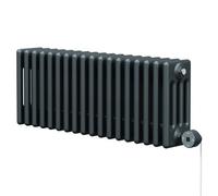 Colosseum Horizontal Digital Thermostatic Electric Quadruple Column Radiator | Anthracite | Mild Steel | 300mm x 812mm