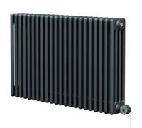 Colosseum Horizontal Digital Thermostatic Electric Quadruple Column Radiator | Anthracite | Mild Steel | 600mm x 988mm
