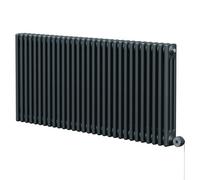 Colosseum Horizontal Digital Thermostatic Electric Triple Column Radiator | Anthracite | Mild Steel | 600mm x 1355mm