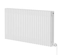 Colosseum Horizontal Digital Thermostatic Electric Triple Column Radiator | White | Mild Steel | 600mm x 1177mm