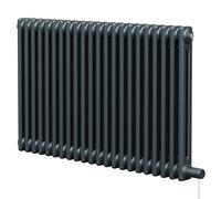 Colosseum Horizontal Electric Double Column Radiator | Anthracite | Mild Steel | 600mm x 988mm