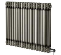 Colosseum Horizontal Electric Double Column Radiator | Raw Metal | Mild Steel | 600mm x 812mm