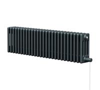 Colosseum Horizontal Electric Quadruple Column Radiator | Anthracite | Mild Steel | 300mm x 1164mm