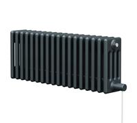 Colosseum Horizontal Electric Quadruple Column Radiator | Anthracite | Mild Steel | 300mm x 812mm